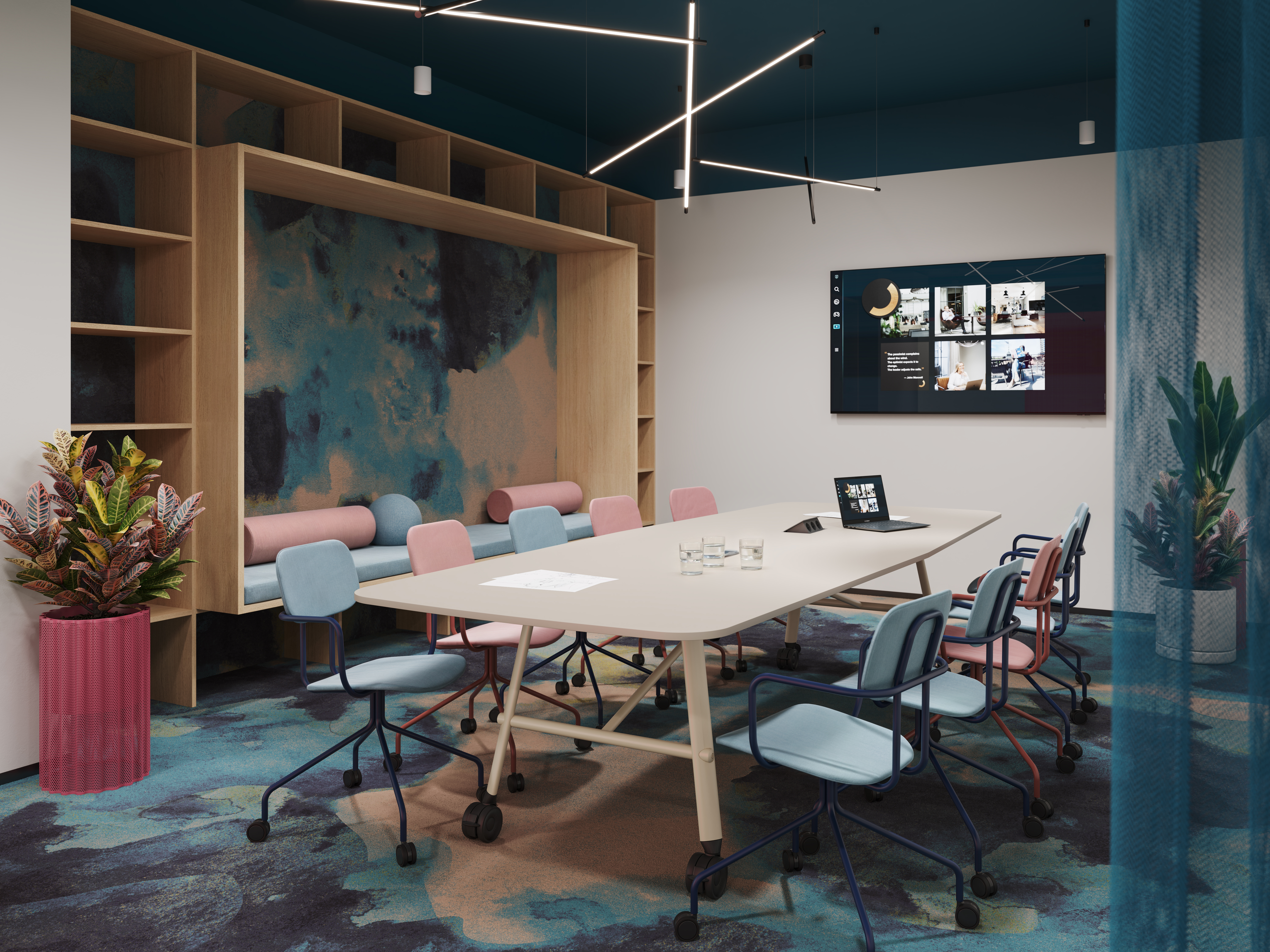 A meeting room at Workland Vektor – 3D visual.