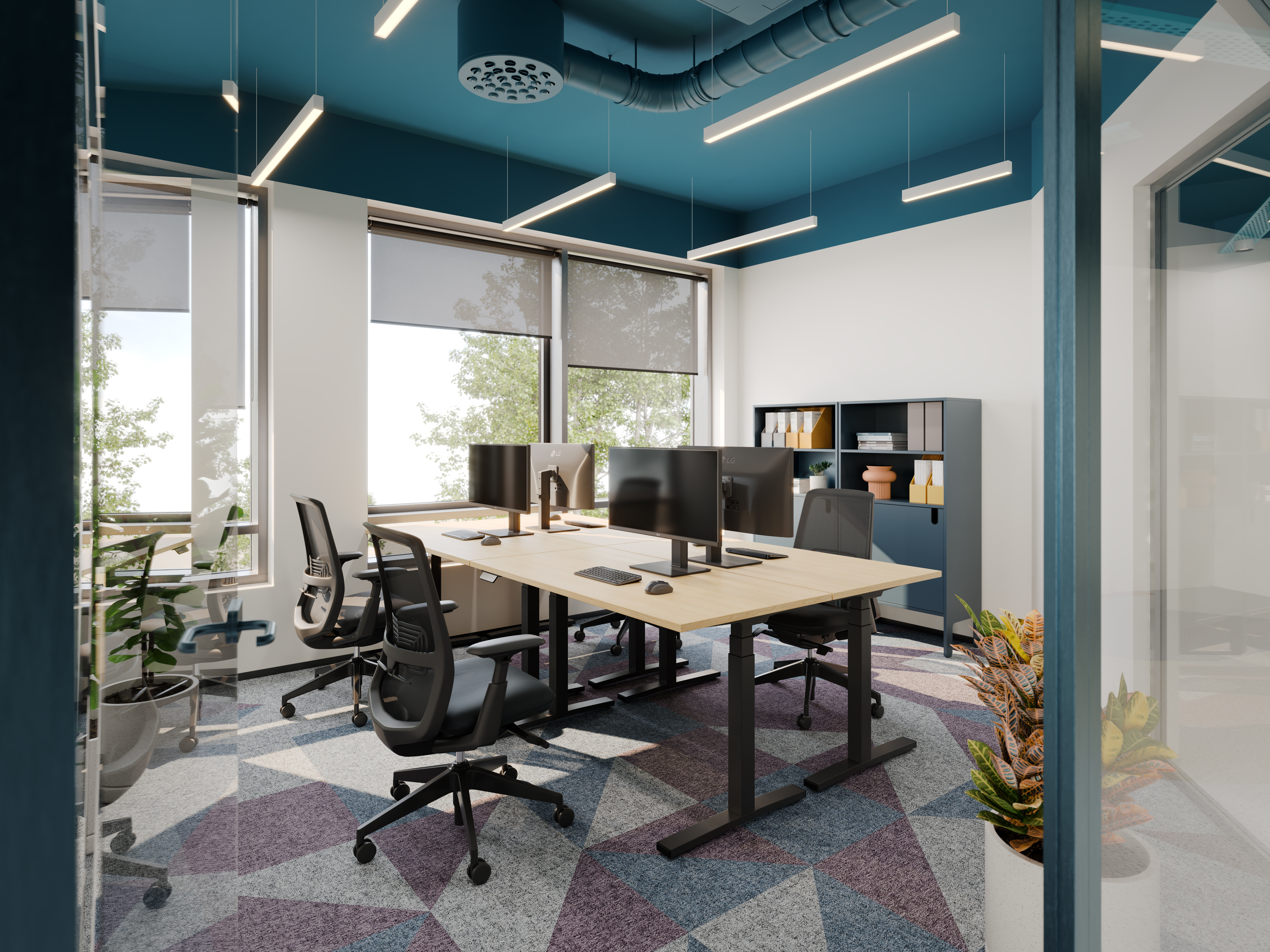 A private office at Workland Vektor – 3D visual.